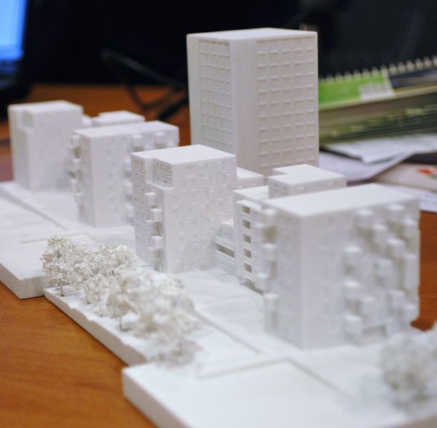 Maquette 3D de concours en impression 3D blanche